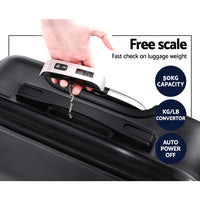 Wanderlite 20" Luggage Travel Suitcase Set Trolley Hard Case Strap Lightweight