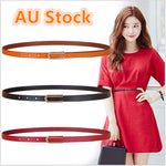 Ladies Slim Fashion Waist Belt Strap Dress Thin Skinny Leather Belt Women New