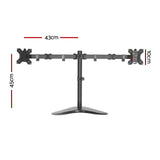 Monitor Stand Arm Dual HD LED TV PC Freestanding Mount Holder 2 Arm Display New - Catching Deals