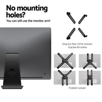 Monitor Stand Arm Dual HD LED TV PC Freestanding Mount Holder 2 Arm Display New - Catching Deals