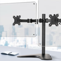 Monitor Stand Arm Dual HD LED TV PC Freestanding Mount Holder 2 Arm Display New - Catching Deals