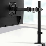 Dual LED Desk Mount PC Monitor Stand 2 Arm Display Bracket LCD Screen Holder - Catching Deals