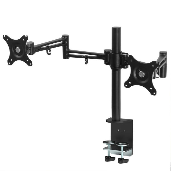 Dual LED Desk Mount PC Monitor Stand 2 Arm Display Bracket LCD Screen TV Holder - Catching Deals