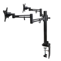 Dual LED Desk Mount PC Monitor Stand 2 Arm Display Bracket LCD Screen TV Holder - Catching Deals