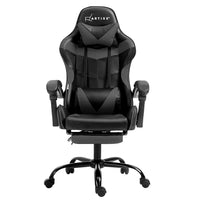 Artiss Gaming Office Chair Executive Computer Leather Chairs Footrest Grey