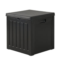 80L Outdoor Storage Box Waterproof Container Indoor Garden Toy Tool Shed Black