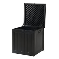 80L Outdoor Storage Box Waterproof Container Indoor Garden Toy Tool Shed Black