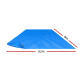 Aquabuddy 8M X 4.2M Solar Swimming Pool Cover 400 Micron Outdoor Bubble Blanket