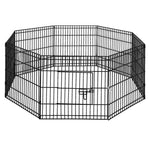 24" 8 Panel Pet Dog Playpen Puppy Exercise Cage Home Enclosure Fence Play Pen - Catching Deals