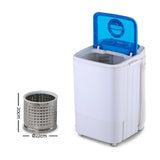 4.6KG Mini Outdoor Portable Washing Machine Top Loader Spin Camp Caravan Laundry Blue