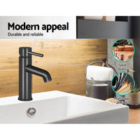 WELS Basin Mixer Tap Bathroom Counter Faucet Kitchen Tall Standard Black 5-Star - Catching Deals