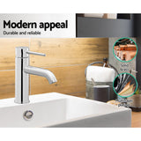 WELS Basin Mixer Tap Bathroom Counter Faucet Kitchen Standard Tall Brass Silver - Catching Deals