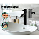 Mixer Tap Bathroom Basin Faucet Counter Tall Vanity Brass WELS Black Mixers - Catching Deals