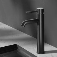 Mixer Tap Bathroom Basin Faucet Counter Tall Vanity Brass WELS Black Mixers - Catching Deals