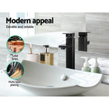 Basin Mixer Tap Bathroom Counter Faucet Tall Vanity Brass WELS Solid Black - Catching Deals