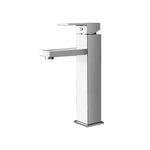 WELS Basin Mixer Tap Bathroom Counter Faucet Square Tall Vanity Brass Silver - Catching Deals