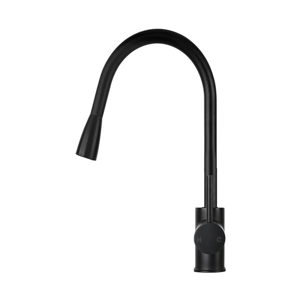 Brass Mixer Tap Faucet Sink Pull Out Kitchen Swivel Spout WELS Matt Black - Catching Deals