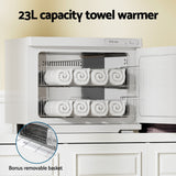 Devanti 23L Towel Warmer UV Sterilizer Heater Cabinet Beauty SPA Salon White