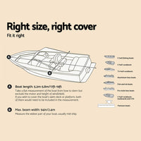 Seamanship 17-19ft Boat Cover Trailerable Jumbo 600D Marine Heavy Duty - Catching Deals