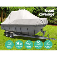 Seamanship 17-19ft Boat Cover Trailerable Jumbo 600D Marine Heavy Duty - Catching Deals