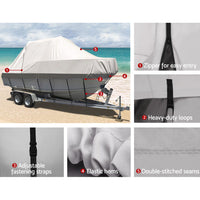 Seamanship 17-19ft Boat Cover Trailerable Jumbo 600D Marine Heavy Duty - Catching Deals