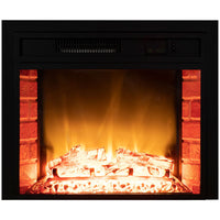 CARSON 65cm Electric Fireplace Heater Wall Mounted 1800W Stove with Log Flame Effect