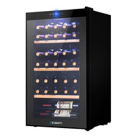 34 Bottles Wine Cooler Fridge Cellar Rack Compressor Chiller Storage Beverage - Catching Deals