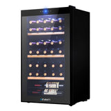 34 Bottles Wine Cooler Fridge Cellar Rack Compressor Chiller Storage Beverage - Catching Deals