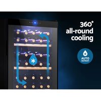 34 Bottles Wine Cooler Fridge Cellar Rack Compressor Chiller Storage Beverage - Catching Deals