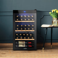 34 Bottles Wine Cooler Fridge Cellar Rack Compressor Chiller Storage Beverage - Catching Deals