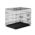 24" Pet Dog Cage Crate Kennel Cat Collapsible Metal Cages Playpen Foldable