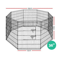 i.Pet 36" 8 Panel Pet Dog Playpen Puppy Exercise Cage Enclosure Play Pen Fence